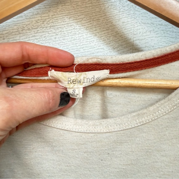 Rewind Colorblock Boho Short Sleeve Top | Size Small - Picture 2 of 9